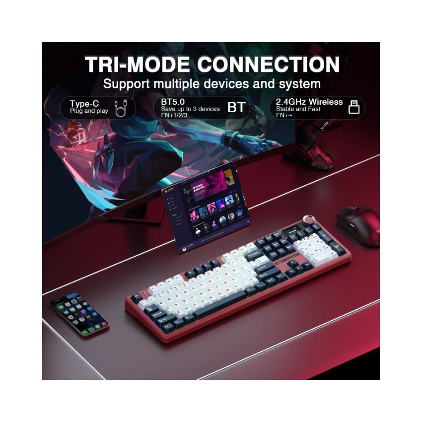 AULA F108 Pro Full Size vision Knob Keyboard - Image 23