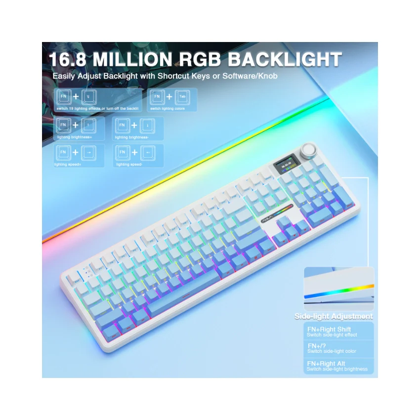 AULA F108 Pro Full Size vision Knob Keyboard - Image 44