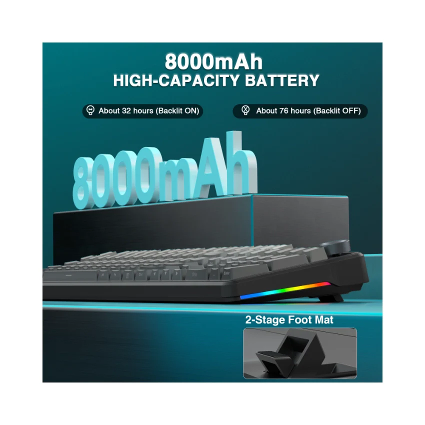 AULA F108 Pro Full Size vision Knob Keyboard - Image 6