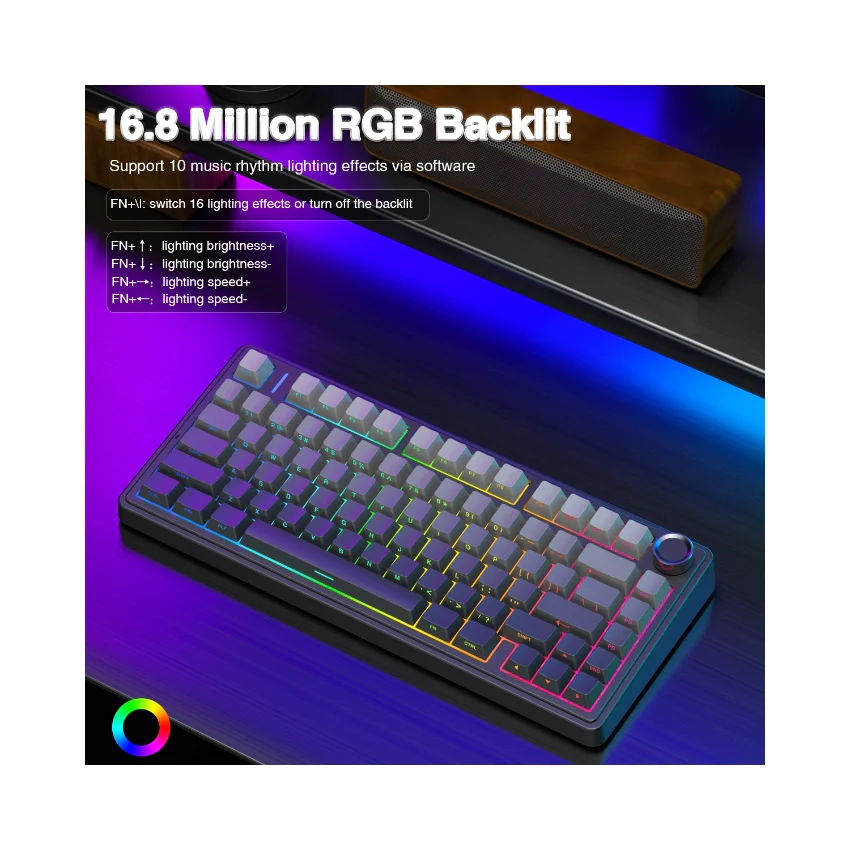 AULA F75 Pro Knob Side-Printed Mechanical Keyboard - Image 15