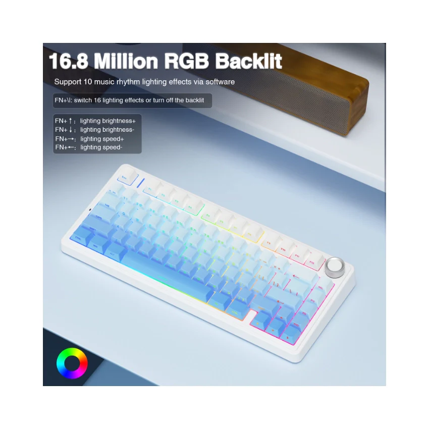 AULA F75 Pro Knob Side-Printed Mechanical Keyboard - Image 22