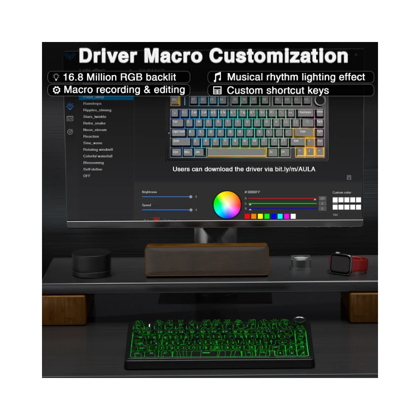 AULA F75 Pro Knob Side-Printed Mechanical Keyboard - Image 41