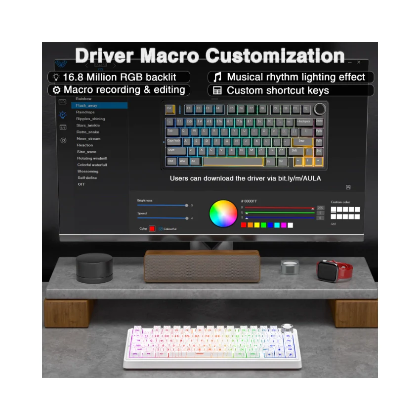 AULA F75 Pro Knob Side-Printed Mechanical Keyboard - Image 51