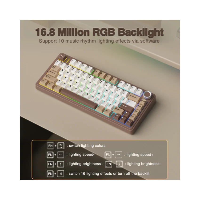AULA F75 Pro Knob Side-Printed Mechanical Keyboard - Image 54