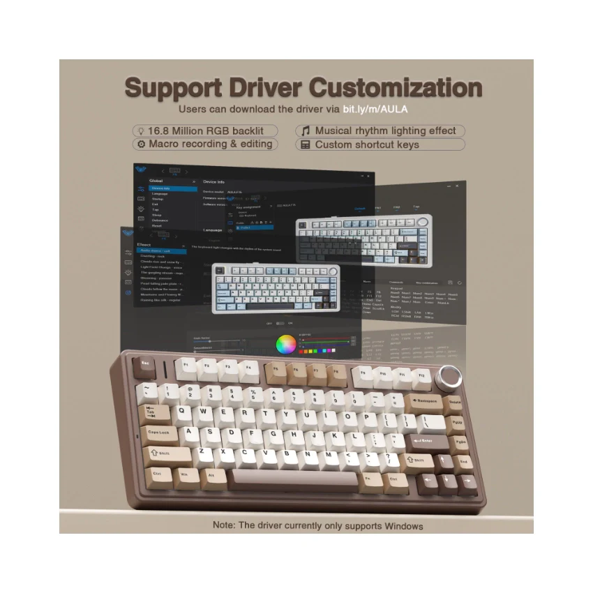 AULA F75 Pro Knob Side-Printed Mechanical Keyboard - Image 57