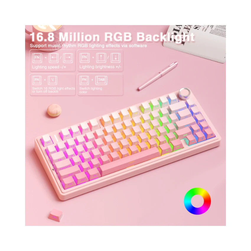 AULA F75 Pro Knob Side-Printed Mechanical Keyboard - Image 71
