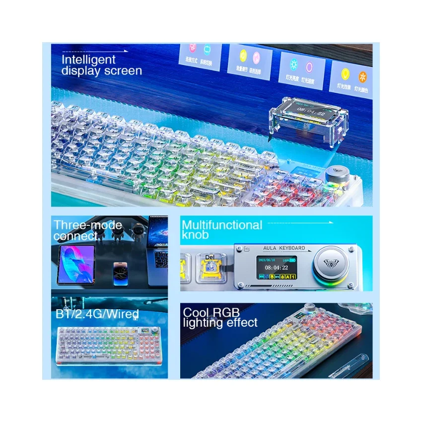 AULA F98 Pro Knob Version Keyboard - Image 5