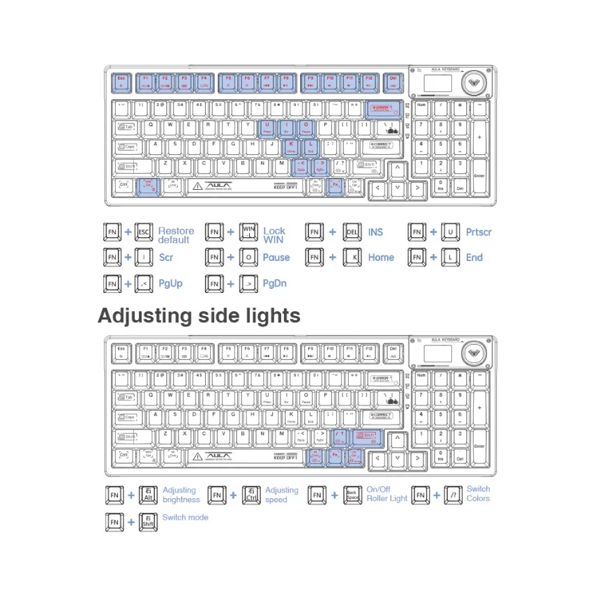 AULA F98 Pro Knob Version Keyboard - Image 9
