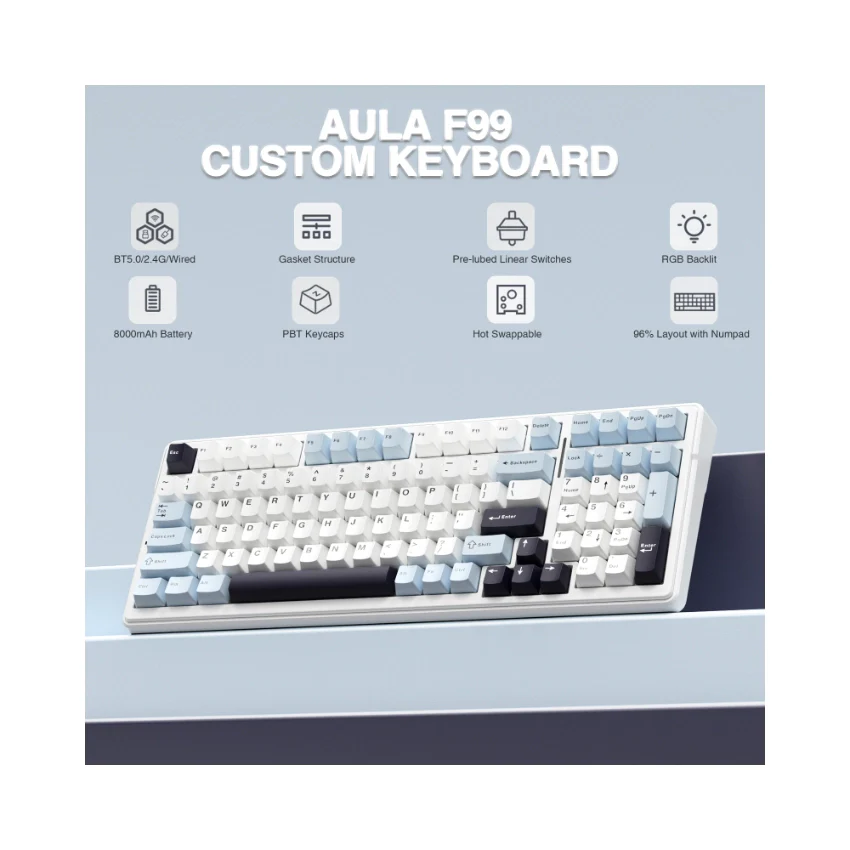 AULA F99 Tri-Mode Mechanical Keyboard👉 Huge Clearance Sale - Image 13