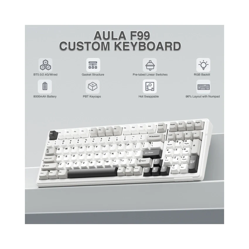 AULA F99 Tri-Mode Mechanical Keyboard👉 Huge Clearance Sale - Image 29