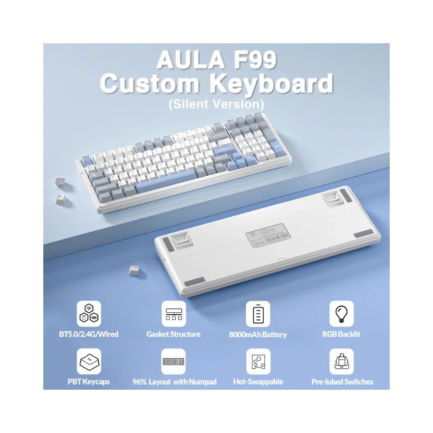 AULA F99 Tri-Mode Mechanical Keyboard👉 Huge Clearance Sale - Image 49
