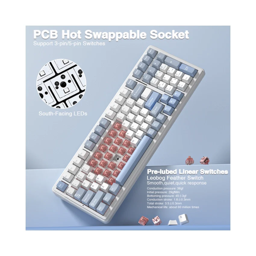 AULA F99 Tri-Mode Mechanical Keyboard👉 Huge Clearance Sale - Image 50