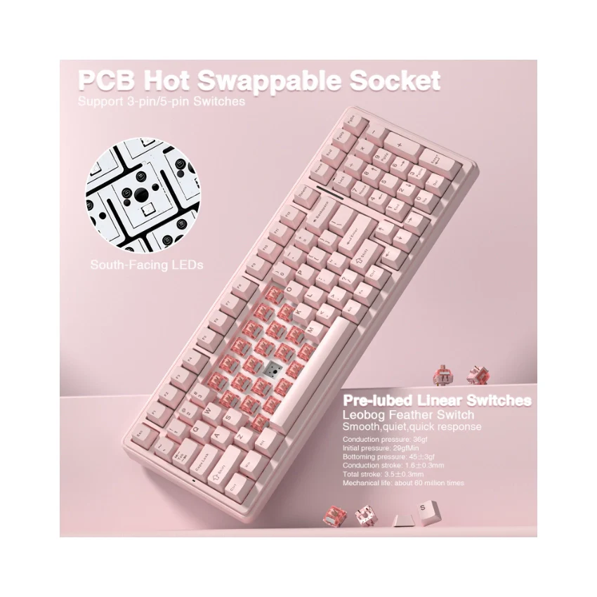 AULA F99 Tri-Mode Mechanical Keyboard👉 Huge Clearance Sale - Image 59