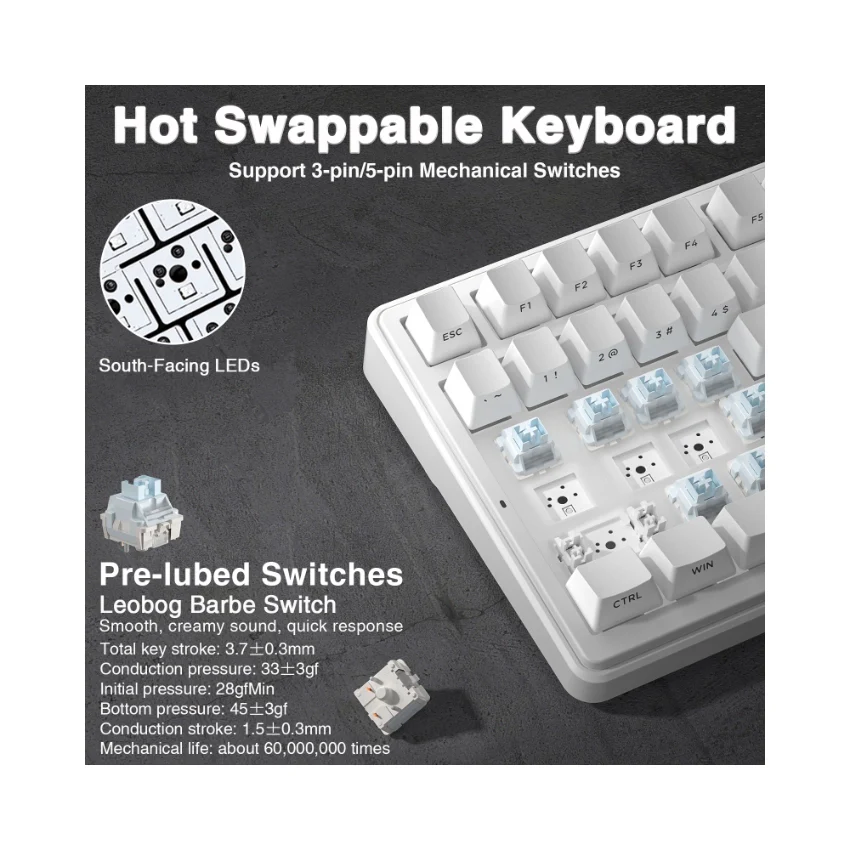 AULA F99 Tri-Mode Mechanical Keyboard👉 Huge Clearance Sale - Image 72