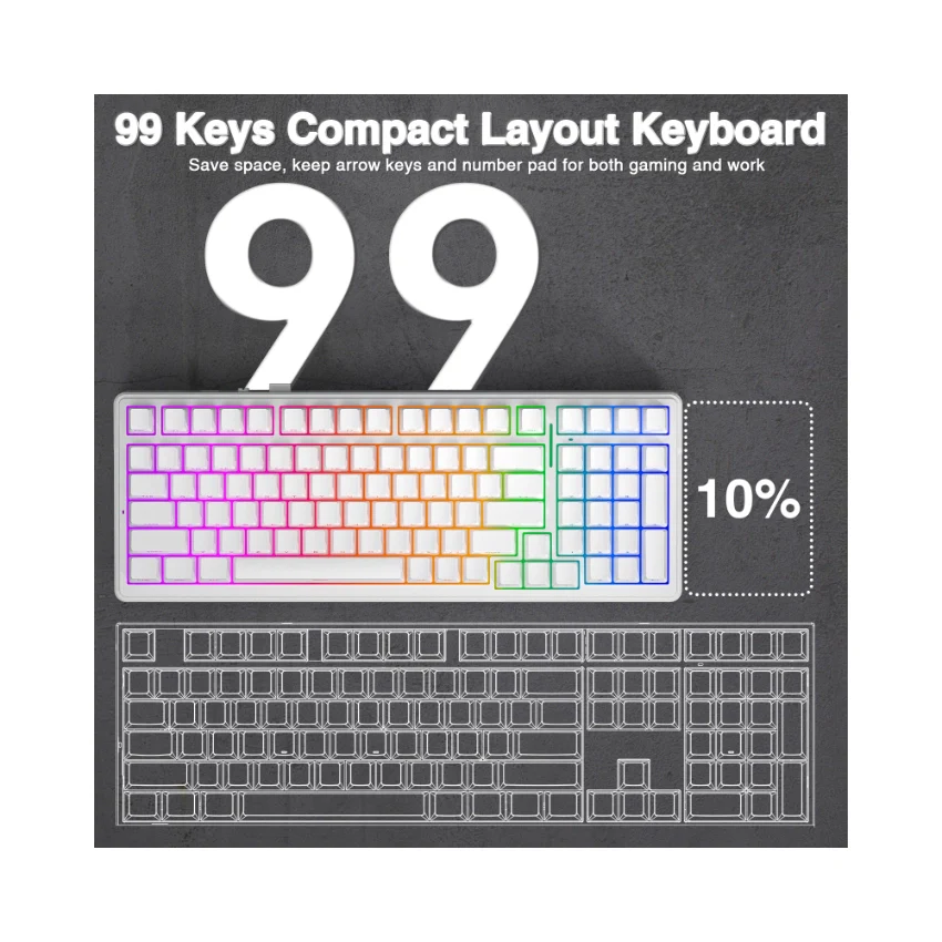 AULA F99 Tri-Mode Mechanical Keyboard👉 Huge Clearance Sale - Image 74