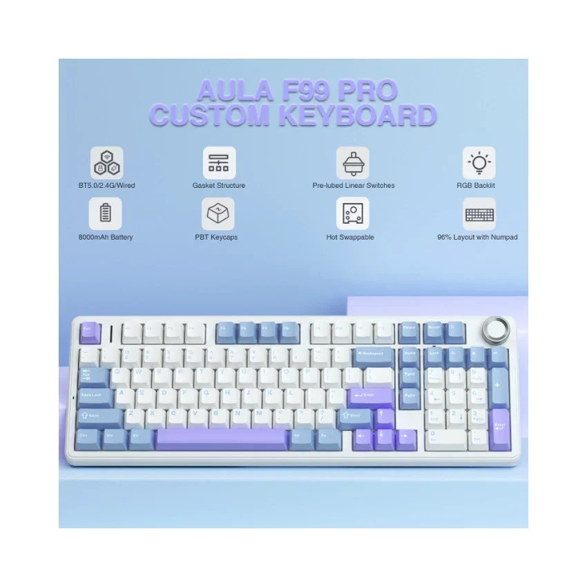 AULA F99 Pro Knob Mechanical Keyboard - Image 13