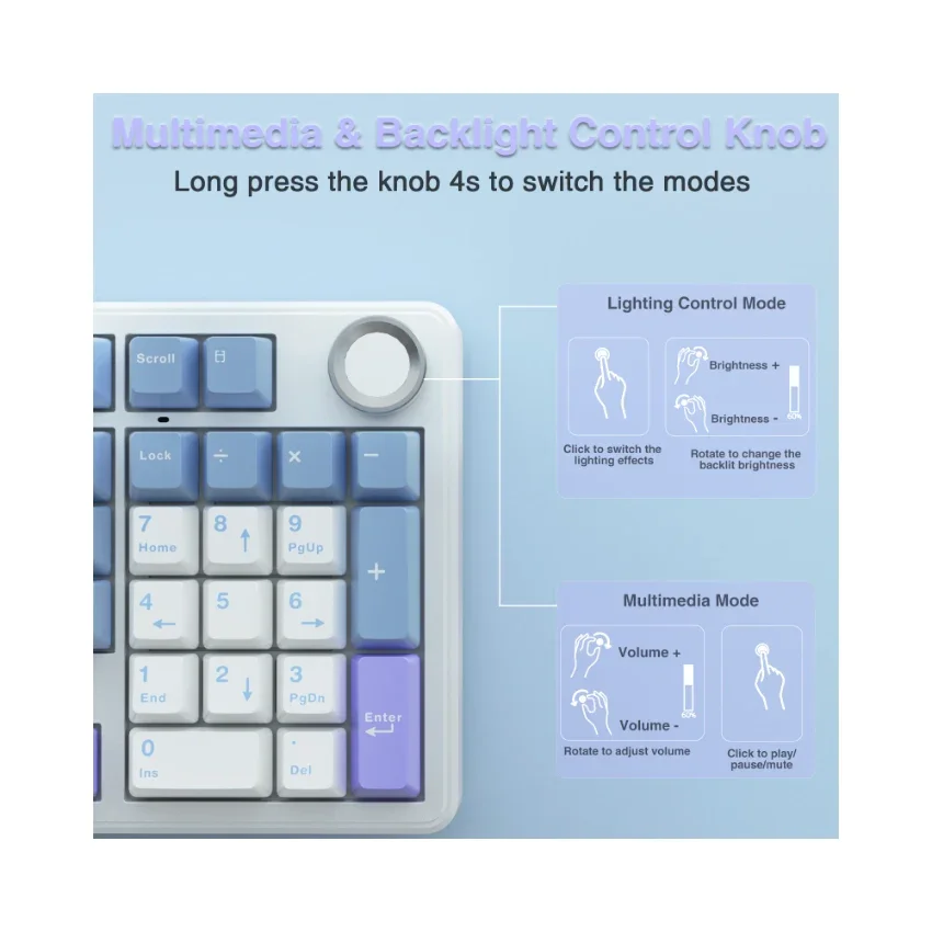 AULA F99 Pro Knob Mechanical Keyboard - Image 19