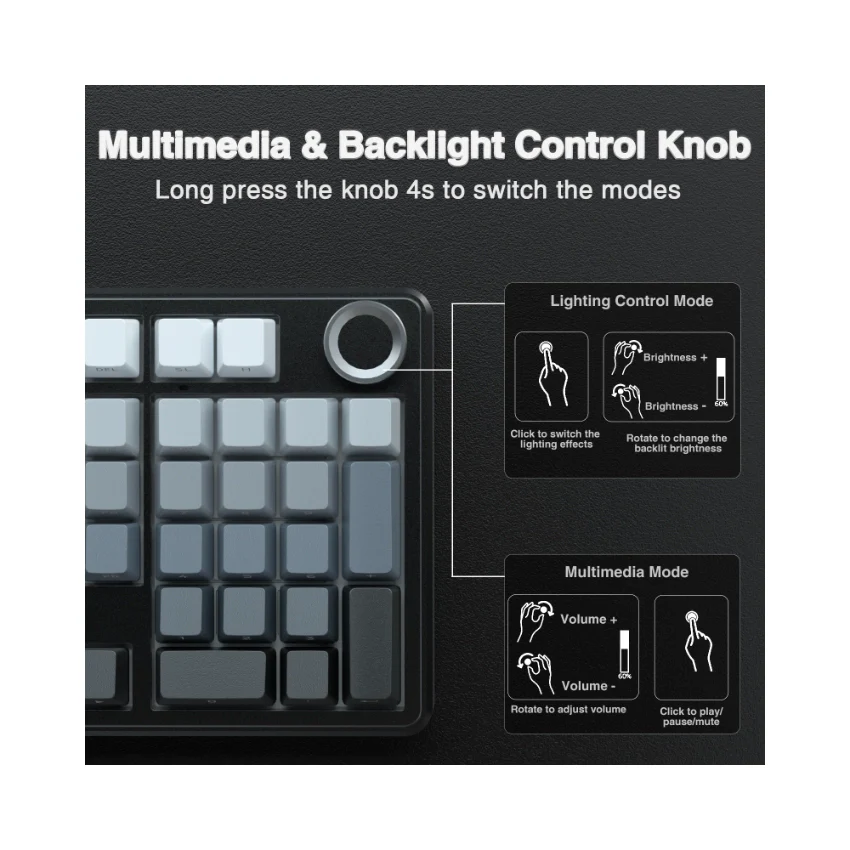 AULA F99 Pro Knob Mechanical Keyboard - Image 38