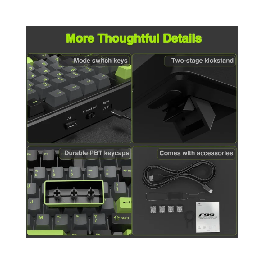 AULA F99 Pro Knob Mechanical Keyboard - Image 4