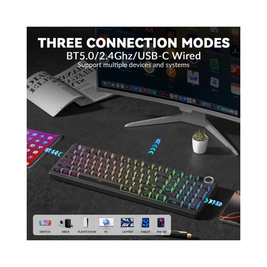 AULA F99 Pro Knob Mechanical Keyboard - Image 42