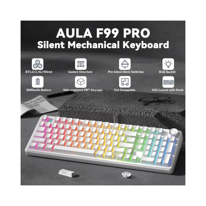 AULA F99 Pro Knob Mechanical Keyboard - Image 48