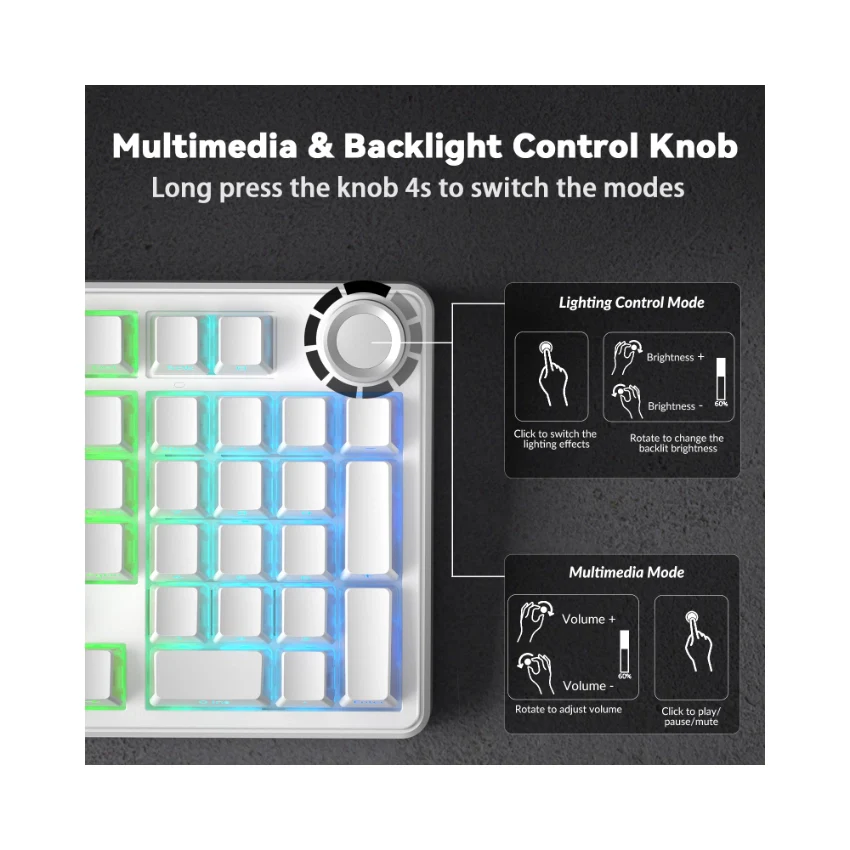 AULA F99 Pro Knob Mechanical Keyboard - Image 51