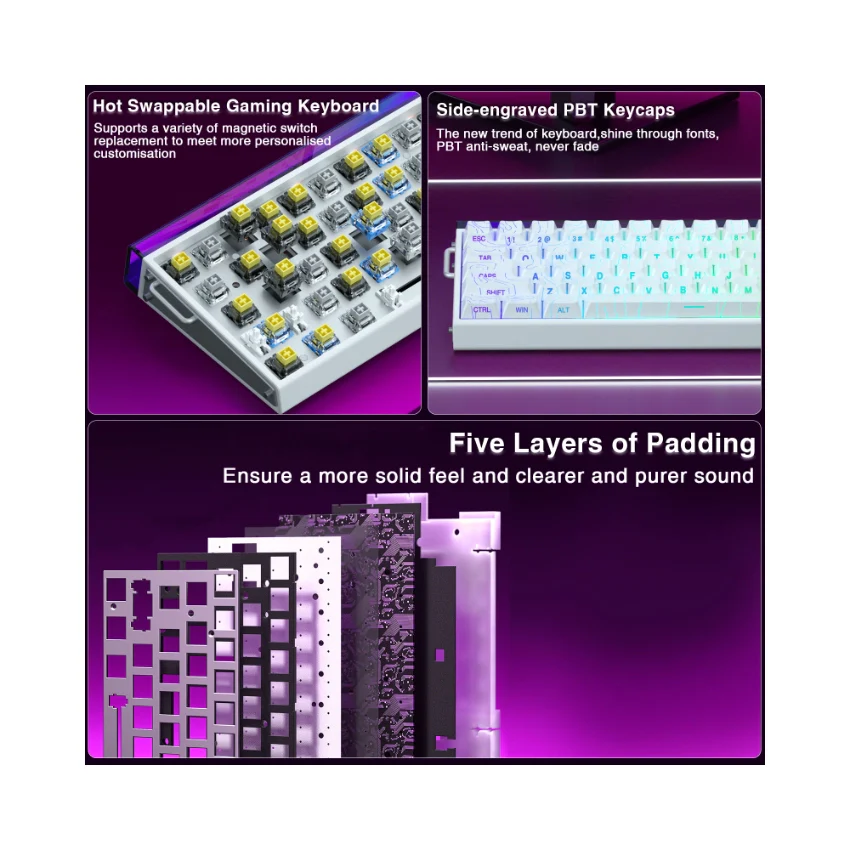 AULA Hero 68 HE Wired Magnetic Keyboard - Image 16