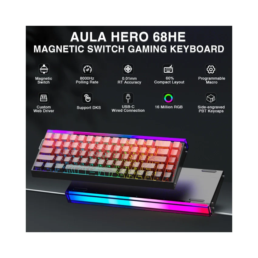 AULA Hero 68 HE Wired Magnetic Keyboard - Image 31