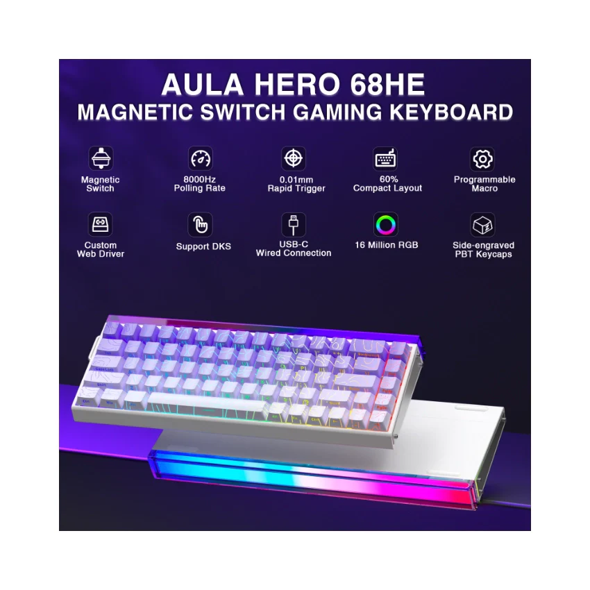 AULA Hero 68 HE Wired Magnetic Keyboard - Image 40