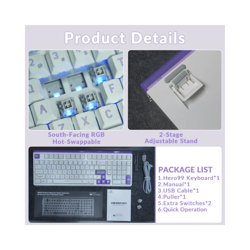 AULA Hero99 Wired Magnetic Gaming Keyboard - Image 20