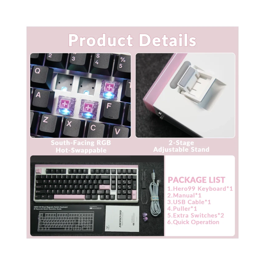 AULA Hero99 Wired Magnetic Gaming Keyboard - Image 30
