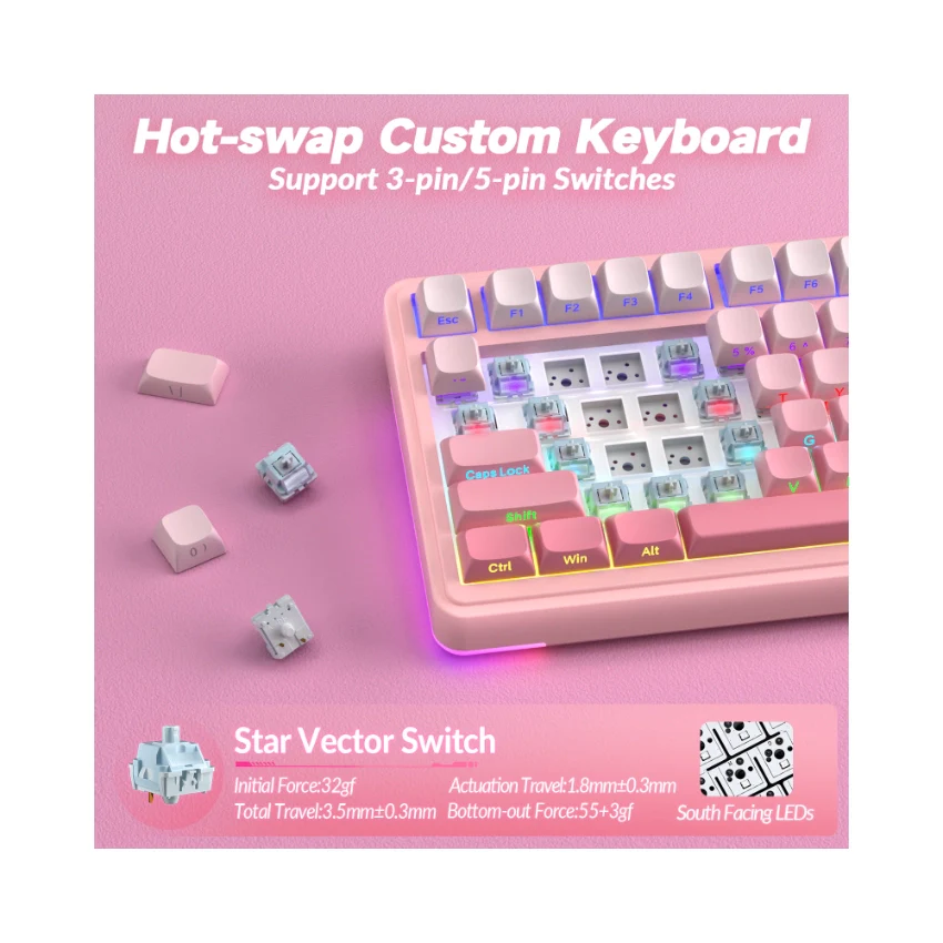 AULA S75 Pro Knob Mechanical Keyboard - Image 10