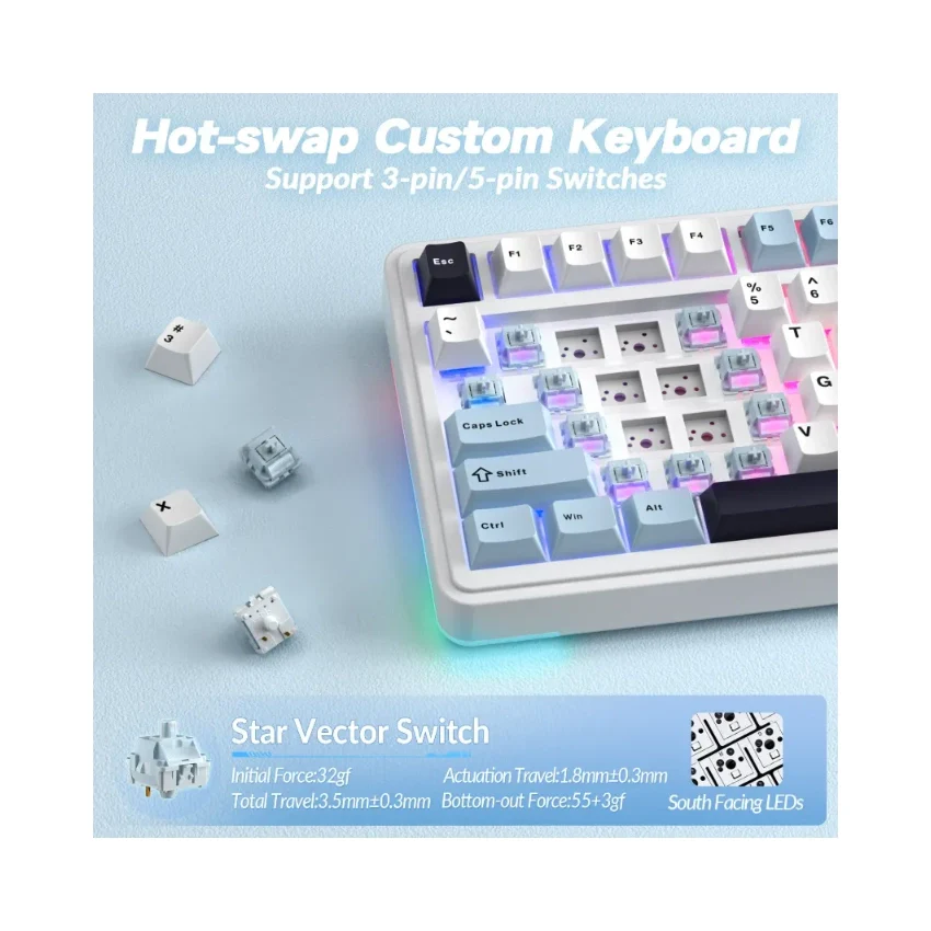 AULA S75 Pro Knob Mechanical Keyboard - Image 18