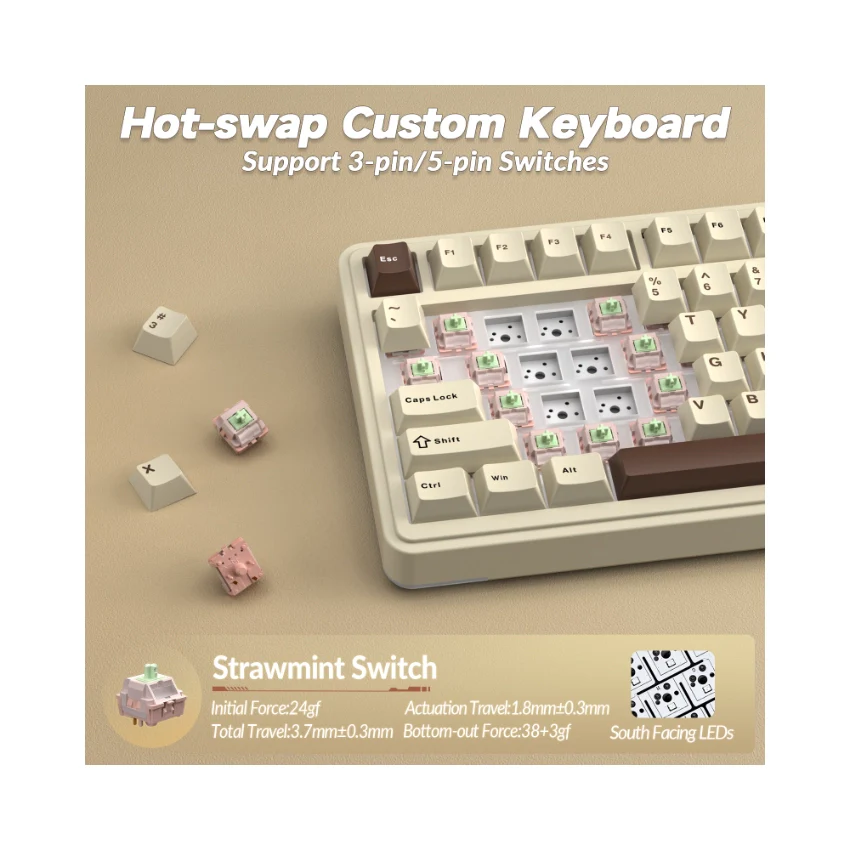 AULA S75 Pro Knob Mechanical Keyboard - Image 3
