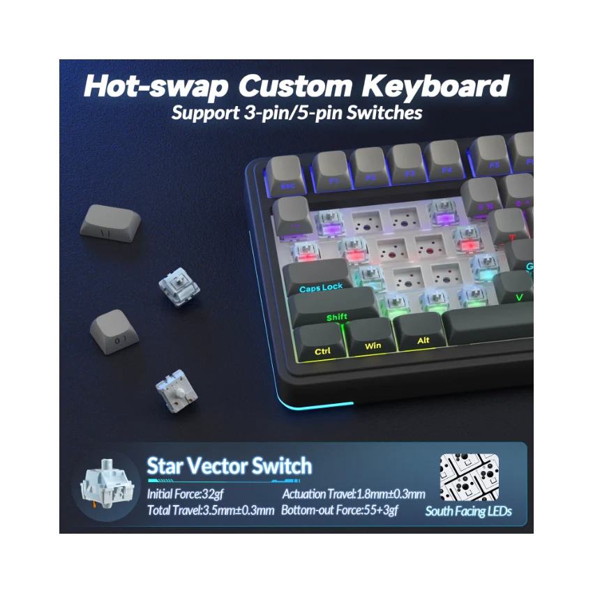 AULA S75 Pro Knob Mechanical Keyboard - Image 34