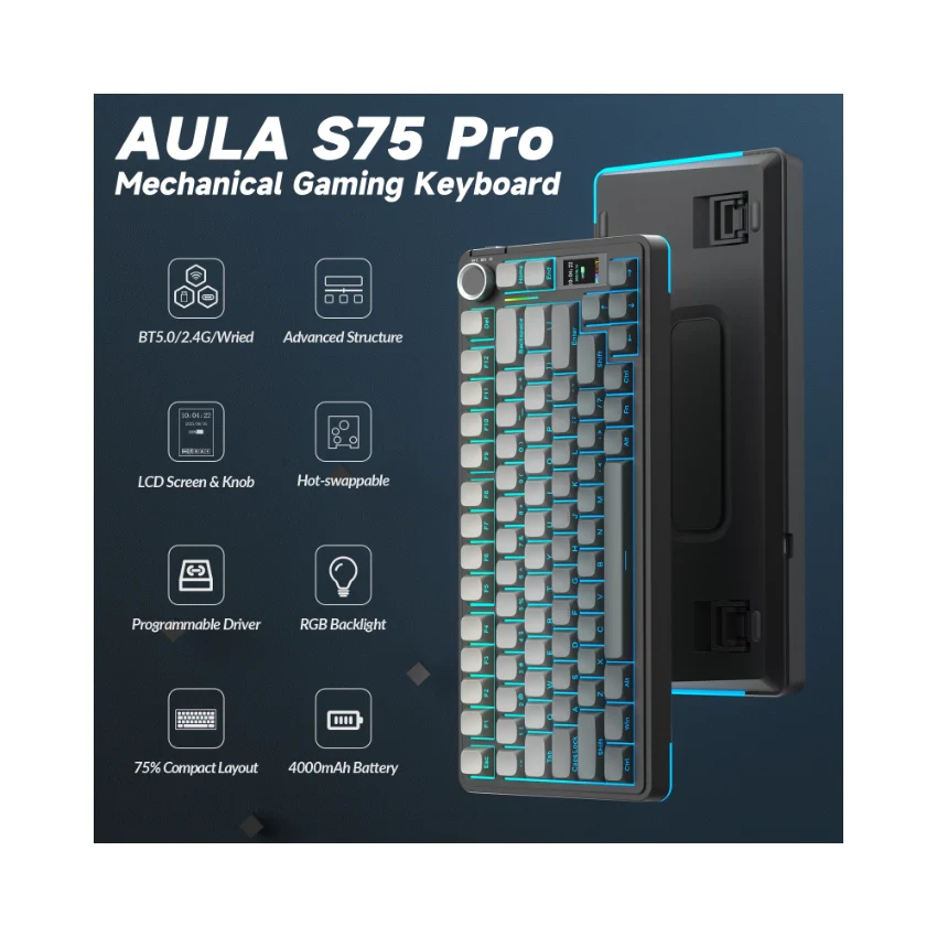 AULA S75 Pro Knob Mechanical Keyboard - Image 36