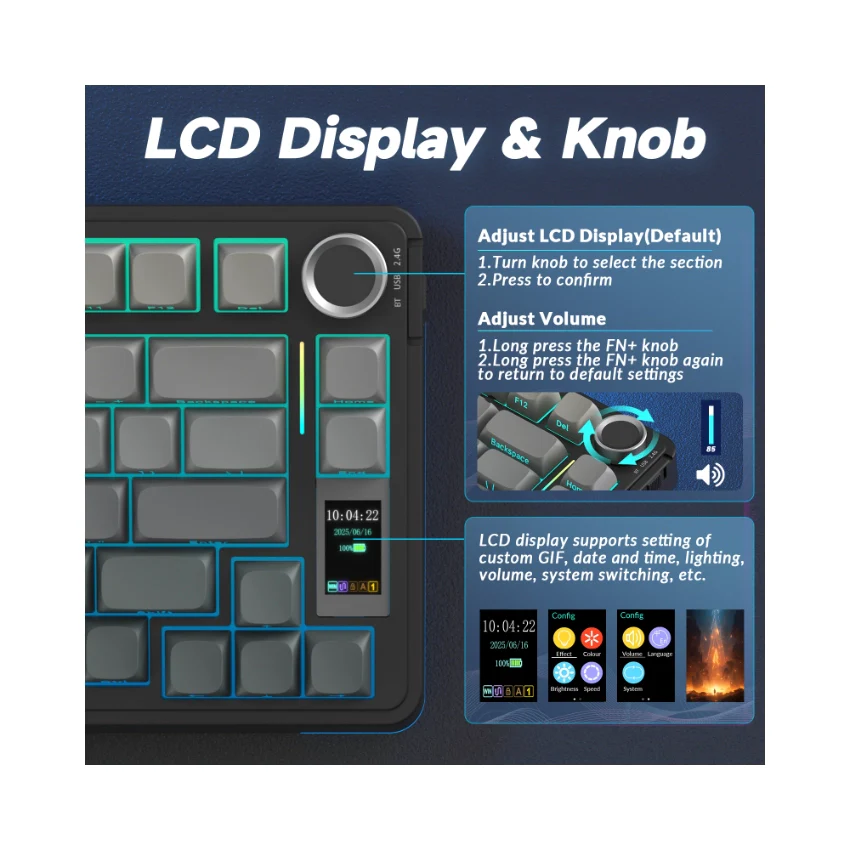 AULA S75 Pro Knob Mechanical Keyboard - Image 38