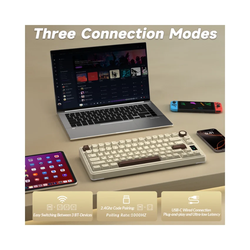 AULA S75 Pro Knob Mechanical Keyboard - Image 4