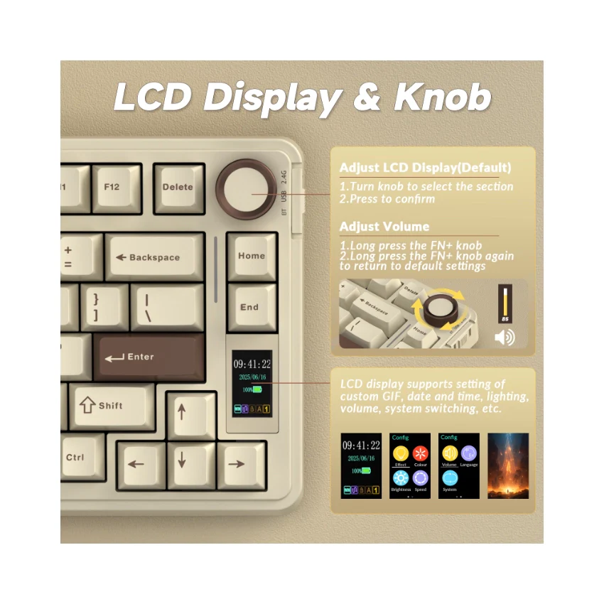 AULA S75 Pro Knob Mechanical Keyboard - Image 5