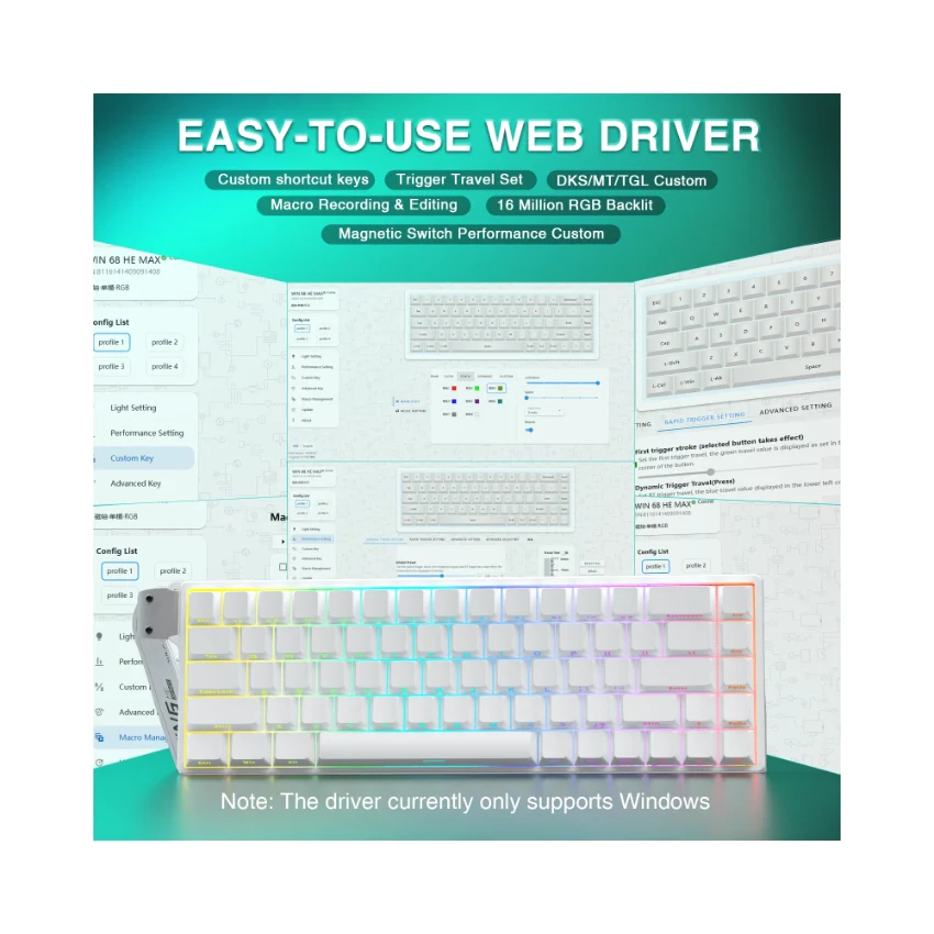 AULA WIN68 HE Wired Magnetic Keyboard - Image 46