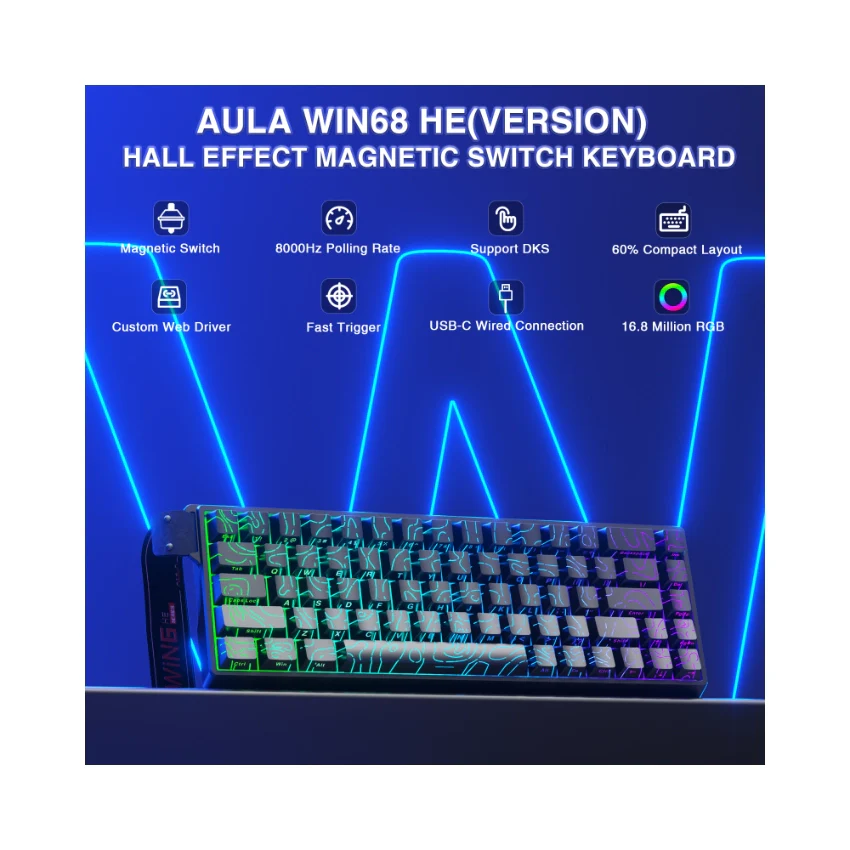 AULA WIN68 HE Wired Magnetic Keyboard - Image 61